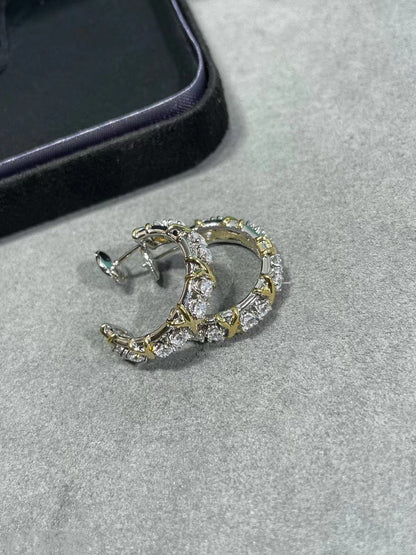 [⭐Luxery Jewels]SCHLUMBERGER GOLD-DIAMANT-OHRRINGE