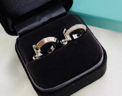 [⭐Luxery Jewels]T1 CREOLEN MIT DIAMANTEN