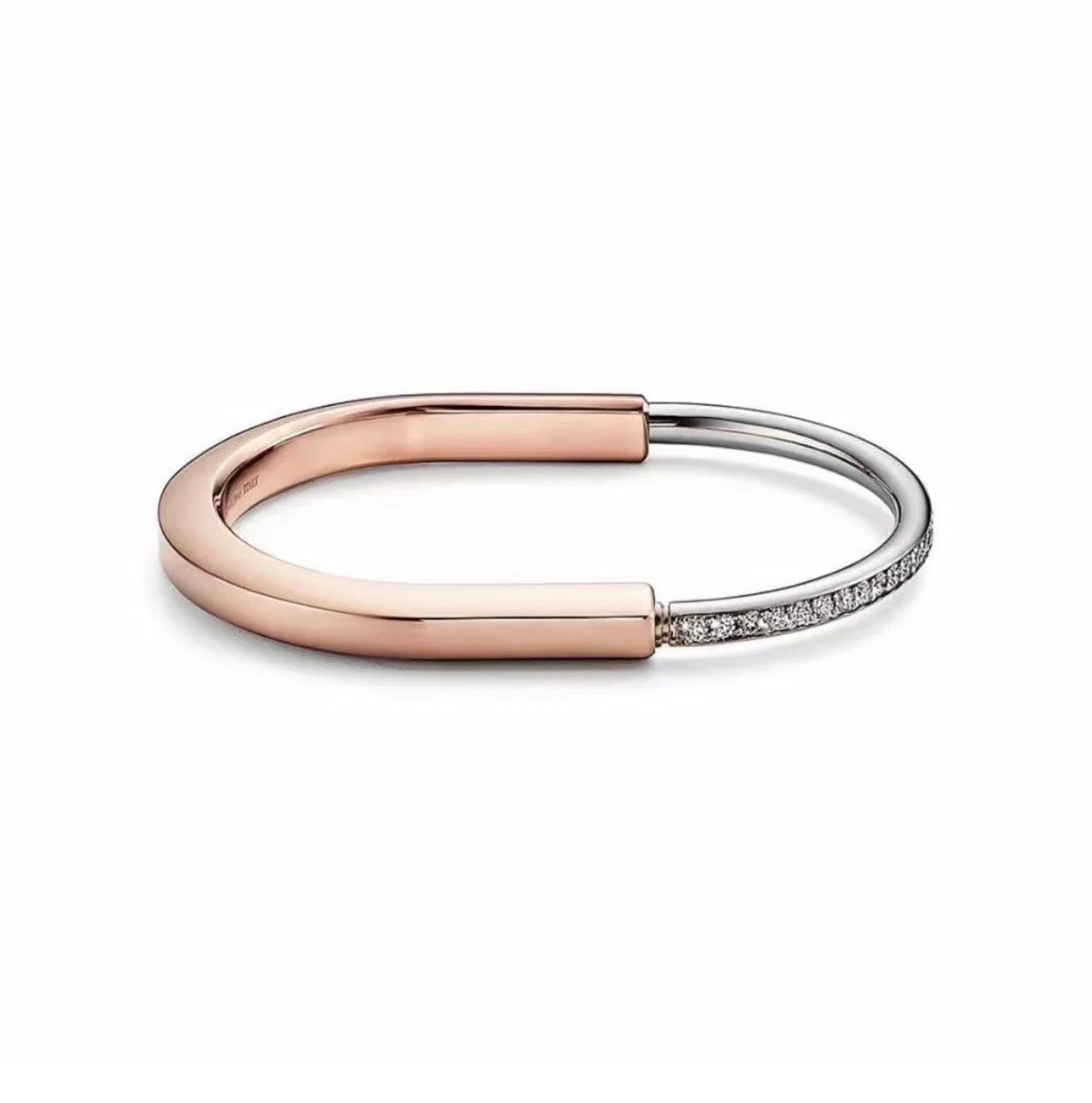 [⭐Luxery Jewels]LOCK PINK GOLD SILVER DIAMOND BRACELET
