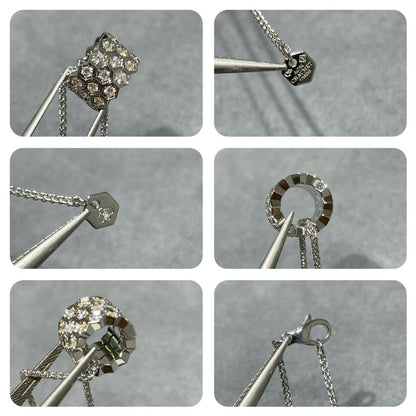[Luxery]BEE LOVE DIAMOND PAVED 3 ROW NECKLACE