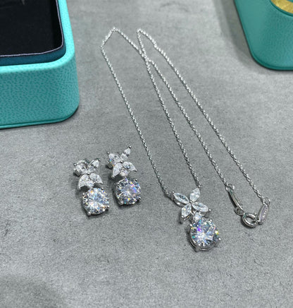[⭐Luxery Jewels]VICTORIA ANHÄNGER SILBER-DIAMANT-HALSKETTE