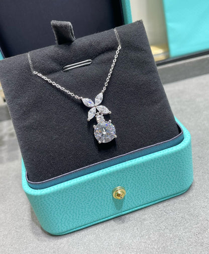 [⭐Luxery Jewels]VICTORIA ANHÄNGER SILBER-DIAMANT-HALSKETTE