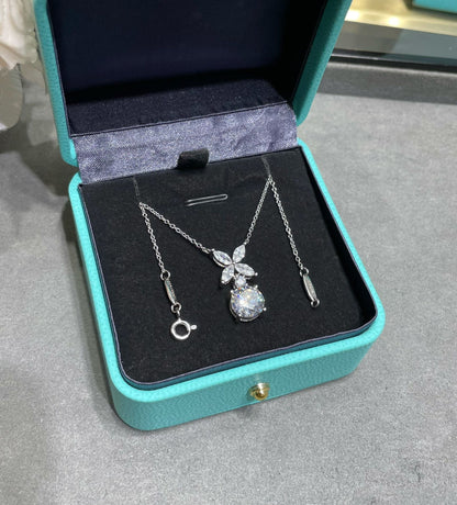 [⭐Luxery Jewels]VICTORIA ANHÄNGER SILBER-DIAMANT-HALSKETTE