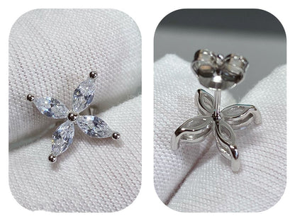 [⭐Luxery Jewels]VICTORIA SILVER DIAMOND STUD MINI EARRINGS