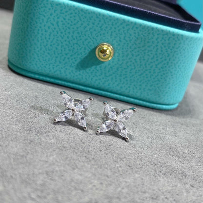 [⭐Luxery Jewels]VICTORIA SILVER DIAMOND STUD MINI EARRINGS