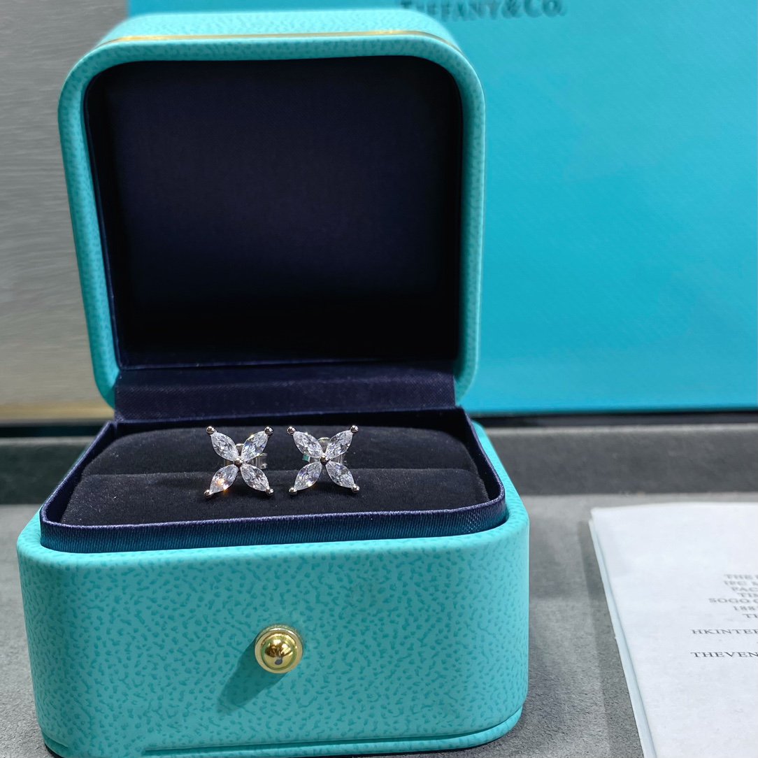 [⭐Luxery Jewels]VICTORIA SILVER DIAMOND STUD MINI EARRINGS