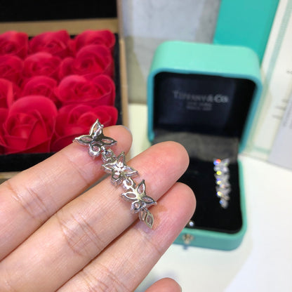 [⭐Luxery Jewels]VICTORIA SILVER DIAMOND DROP EARRINGS