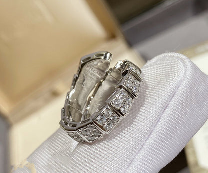 [⭐Luxus]SERPENTI RING SILBER DIAMANTBESETZT