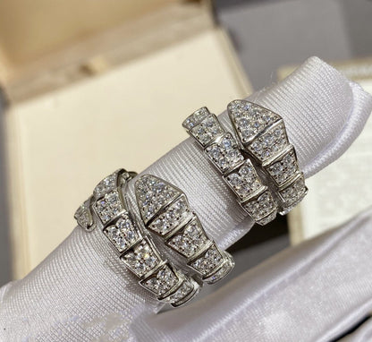 [⭐Luxus]SERPENTI RING SILBER DIAMANTBESETZT