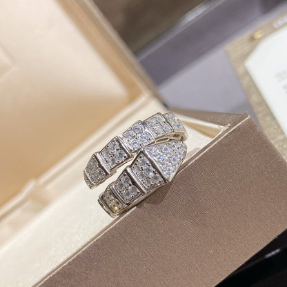 [⭐Luxus]SERPENTI RING SILBER DIAMANTBESETZT