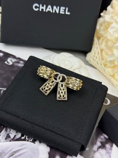 [Luxery]25K Hollow Bow Brooch