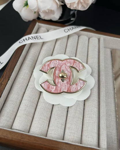 [Luxery]Pink Resin Classic Brooch 5cm