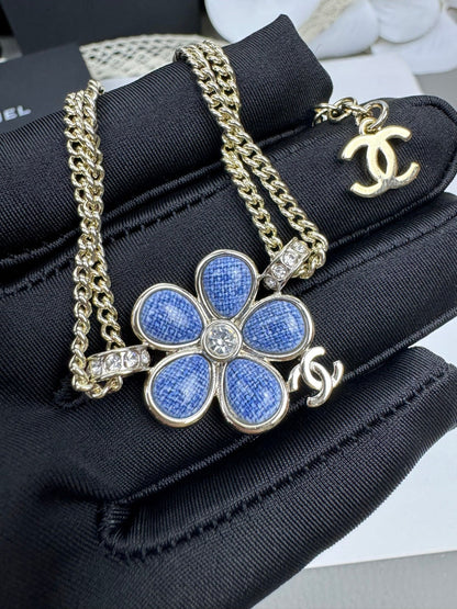 [Luxery]VOLTE New Blue Floral Double-Layer Bracelet
