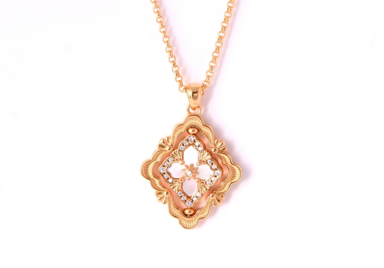 [Luxery] B.C.L ENAMEL ROTATING SINGLE-DIAMOND NECKLACE£¨Various colors£©