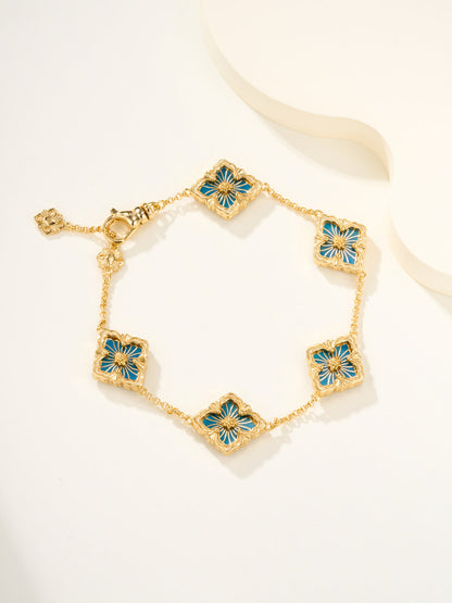 [Luxery]B.C.L ENAMELED Five-Flower Bracelet£¨Various Colors)