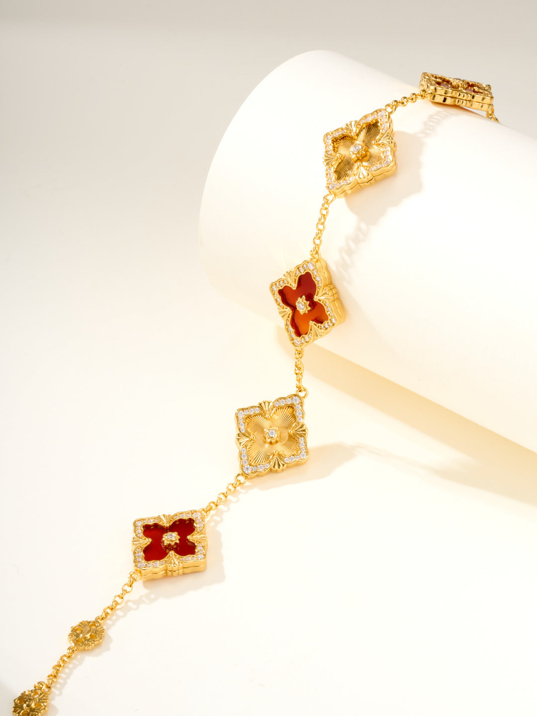 [Luxery]B.C.L ENAMELED Five-Flower Bracelet£¨Various Colors) BIG SIZE