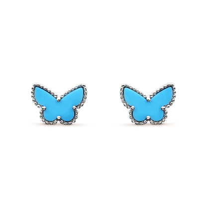[Luxery]BUTTERFLY TURQUOISE EARRINGS SILVER