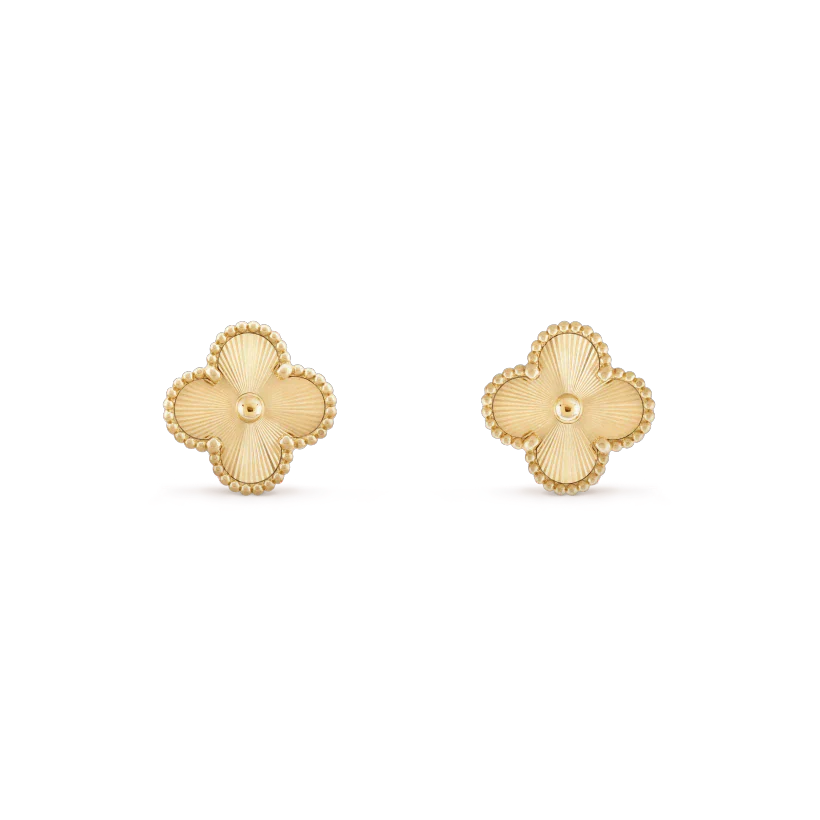 [Luxery]CLOVER MINI 9.5MM LASER EARRINGS