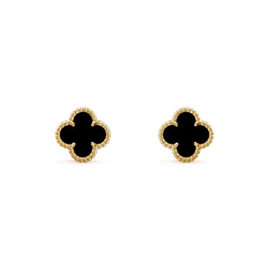[Luxery]CLOVER MINI 9.5MM BLACK MOP EARRINGS