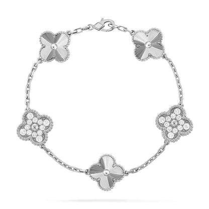 [Luxery] CLOVER 5 MOTIF LASER BRACELET COLLECTION