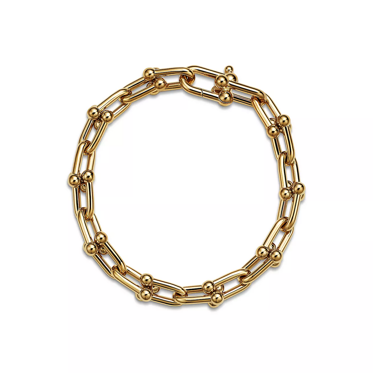 [⭐Luxery Jewels]ハードウェア ミディアムリンク 20モチーフ ゴールドブレスレット