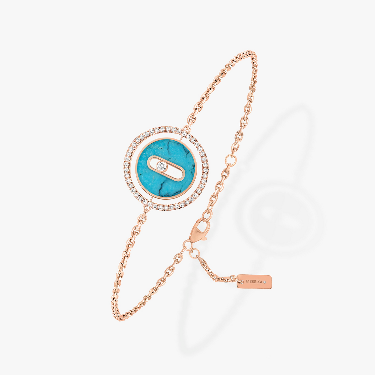 [⭐Luxery]Demo MOVE TÜRKIS PINKGOLD DIAMANTARMBAND