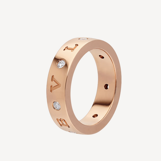[⭐Luxery]ZERO 1 ESSENTIAL RING AUS PINKGOLD MIT DIAMANTEN