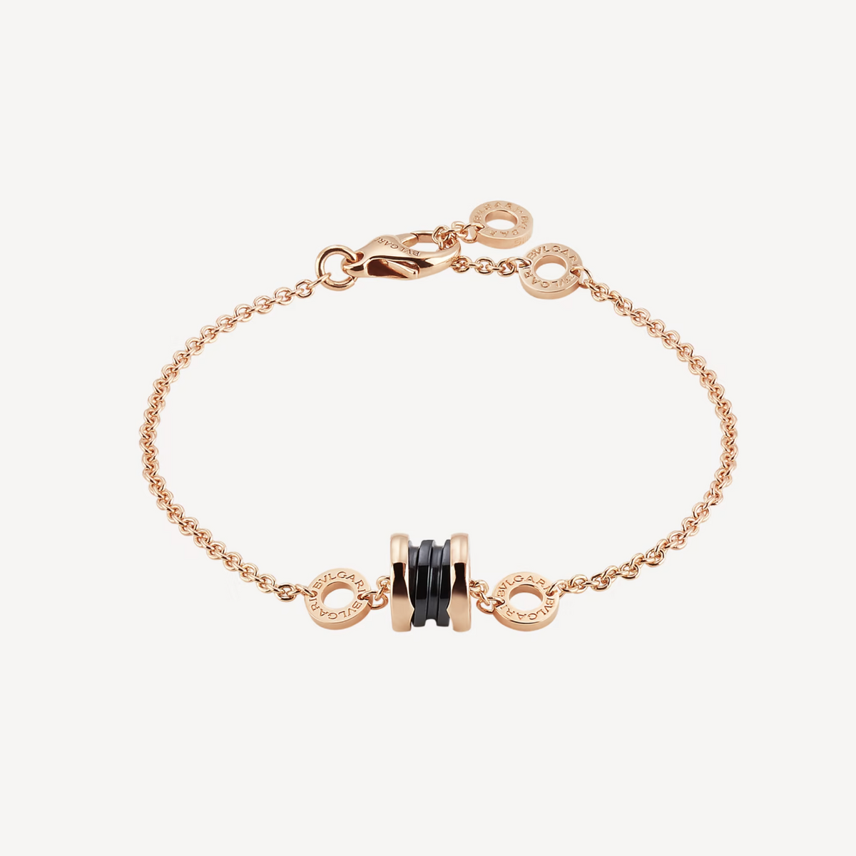 [⭐Luxery]ZERO 1 ARMBAND AUS SOFT PINK GOLD UND SCHWARZER KERAMIK