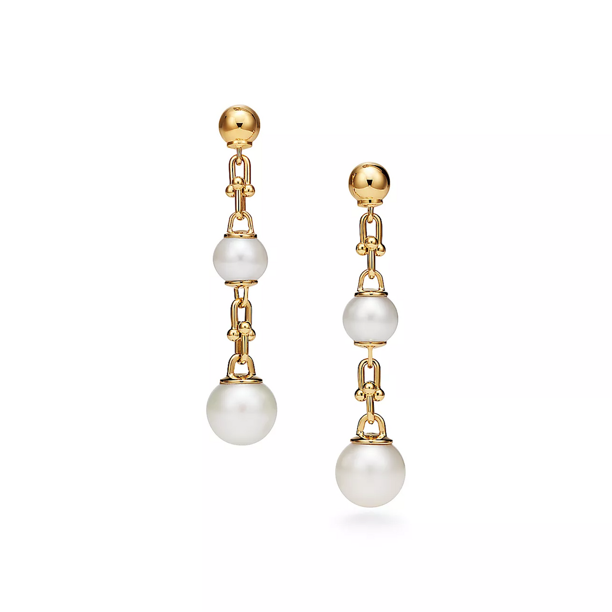 [⭐Luxery Jewels]DREIFACH-TROPFEN-HÄNGE OHRRINGE GOLD MIT SÜSSWASSERPERLEN