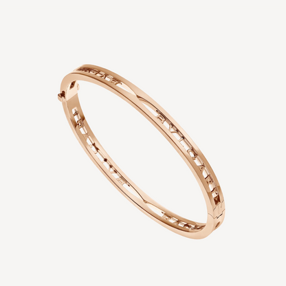 [⭐Luxery]ZERO 1 SPIRAL-LOGO-ARMBAND IN ROSÉGOLD