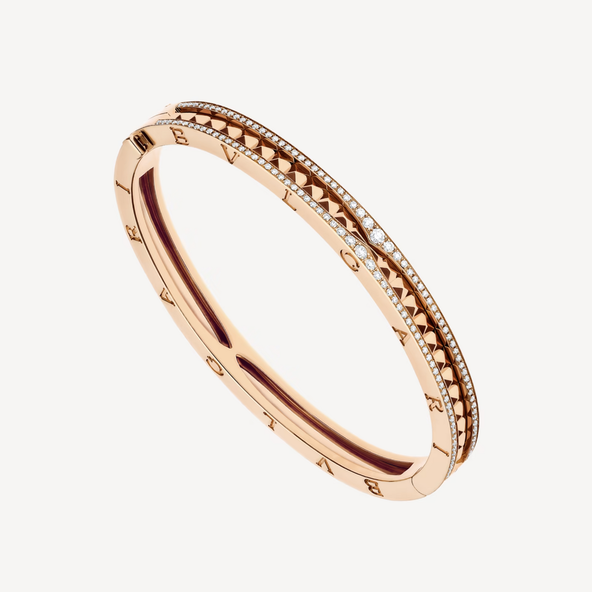 [⭐Luxus]ZERO 1 SPIRAL-ARMBAND MIT DIAMANTBESATZ IN ROSÉGOLD