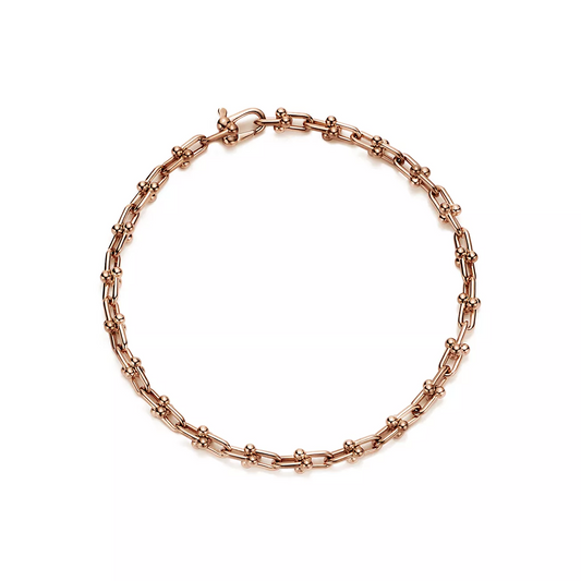 [⭐Luxery Jewels]HARDWEAR MICRO LINK 44 MOTIF PINK GOLD BRACELET