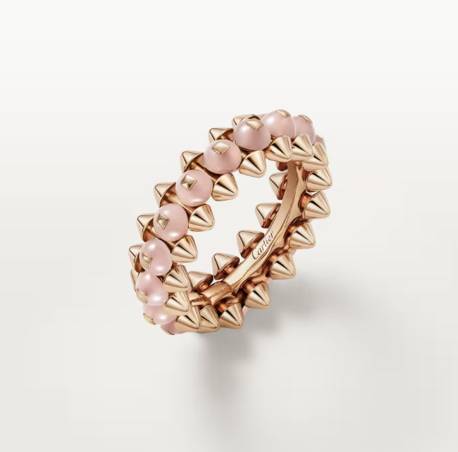 [Luxery]CLASH ELEGANT ROSE GOLD RING FEATURING NATURAL AGATE