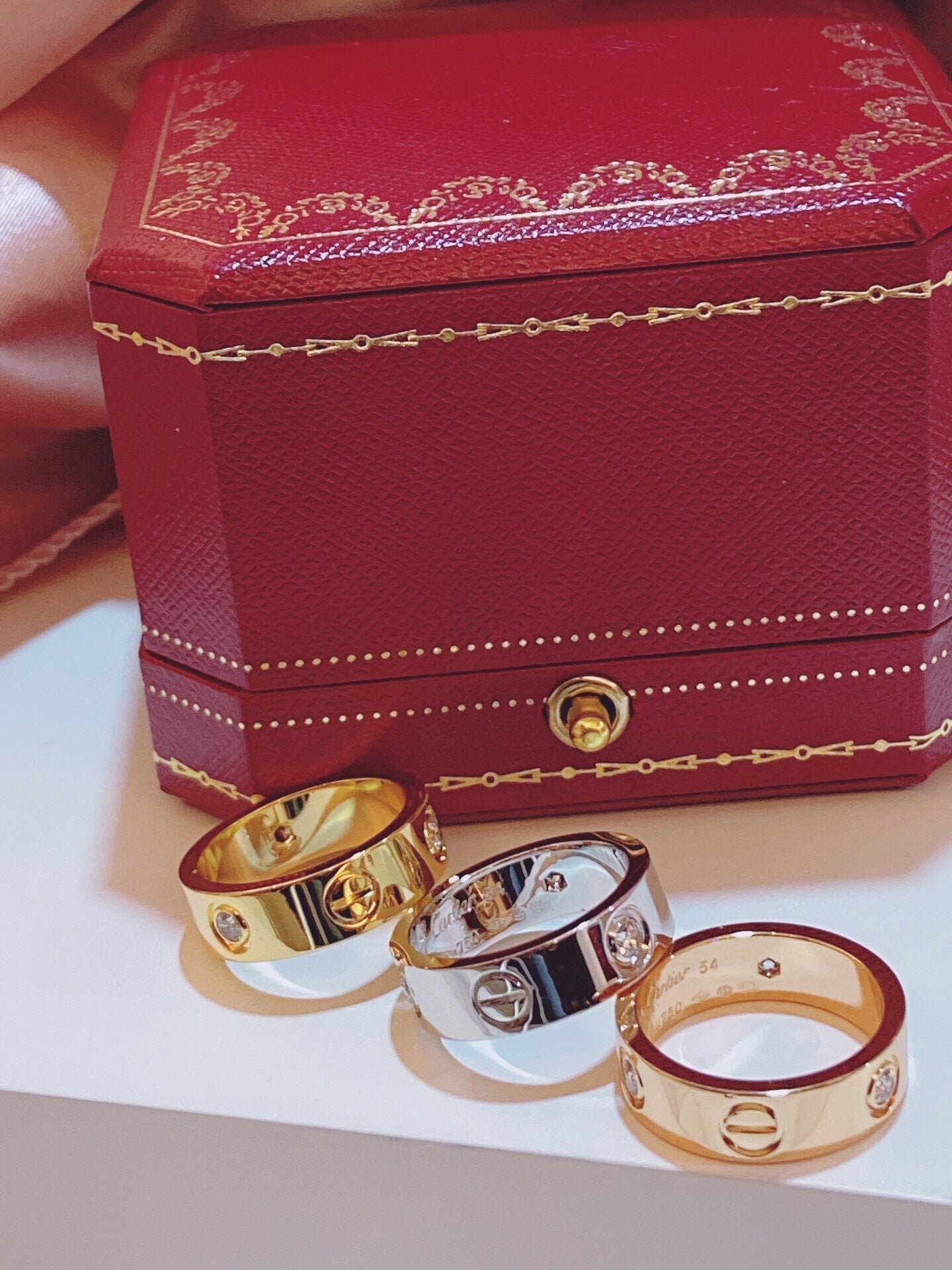 [Luxery]Three-Diamond Ring