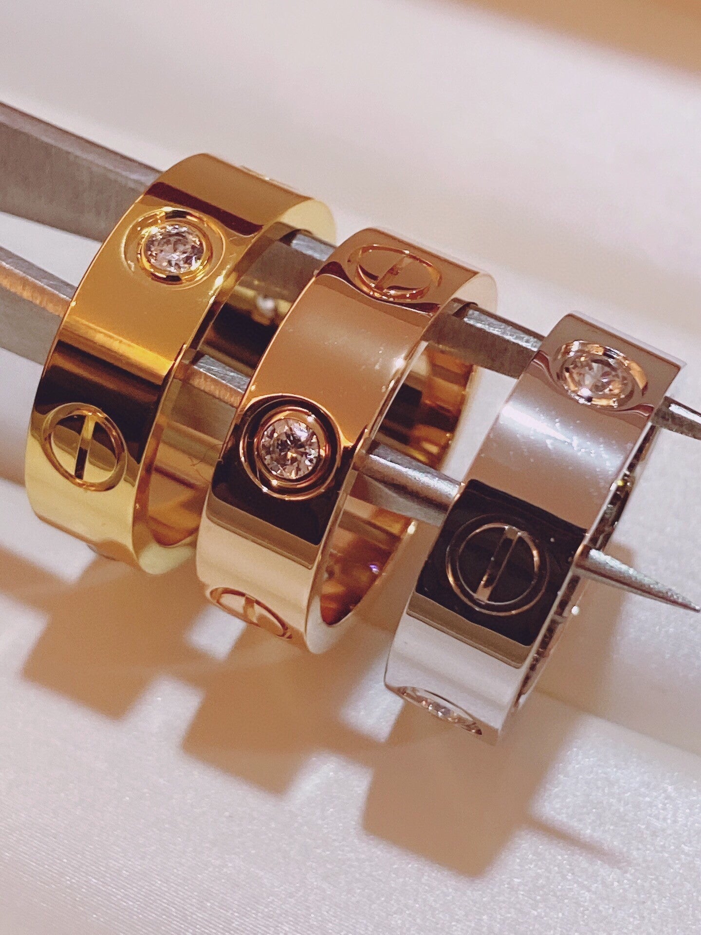 [Luxery]Three-Diamond Ring