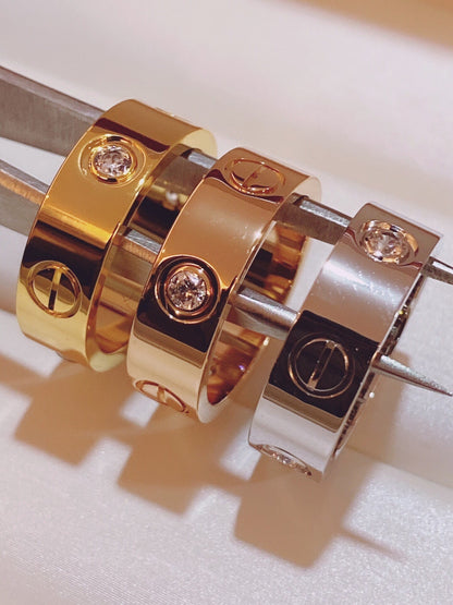 [Luxery]Three-Diamond Ring