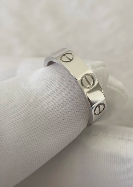 [Luxery]LOVE RING 4MM 1 DIAMOND SILVER