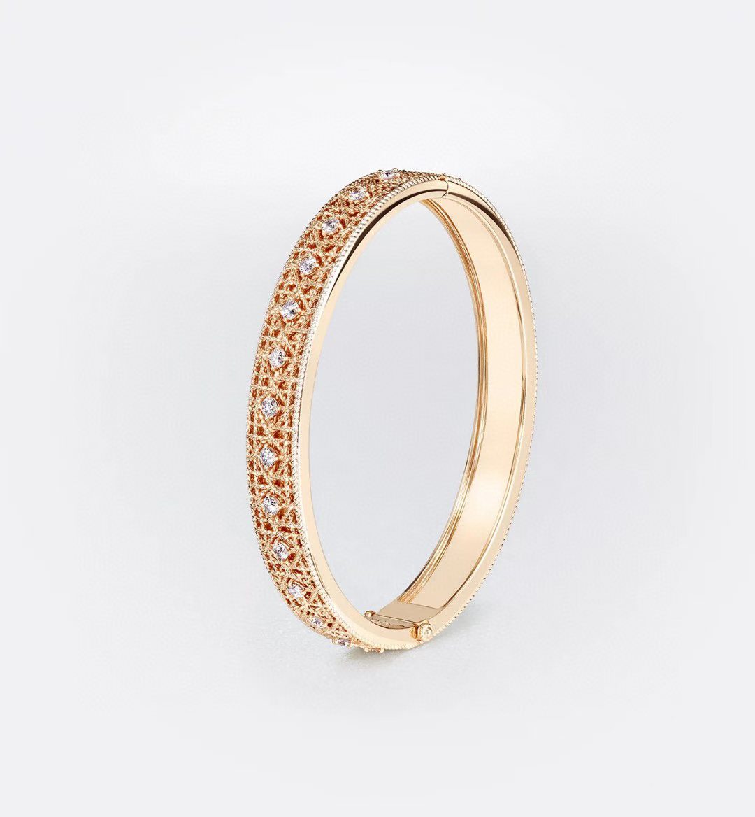 [?Luxery]2026 WOVEN-PATTERN BRACELET SET WITH FULL DIAMOND INLAY THREE-COLORS