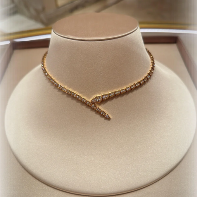 [⭐Luxus] NEU! SERPENT DIAMANT-HALSKETTE