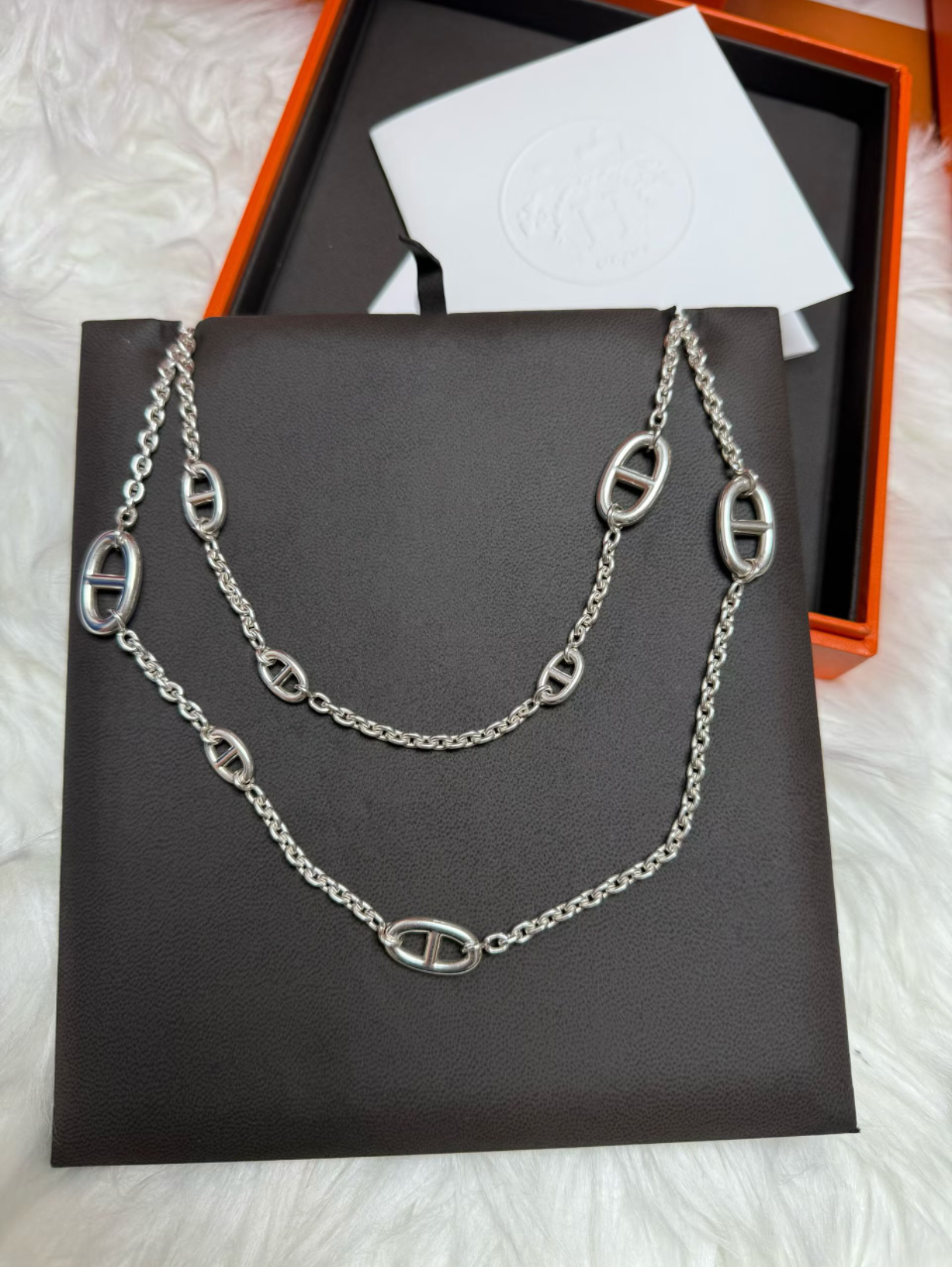 [Luxery]Classic Silver Sweater Chain