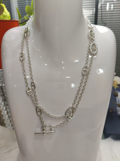 [Luxery]Classic Silver Sweater Chain