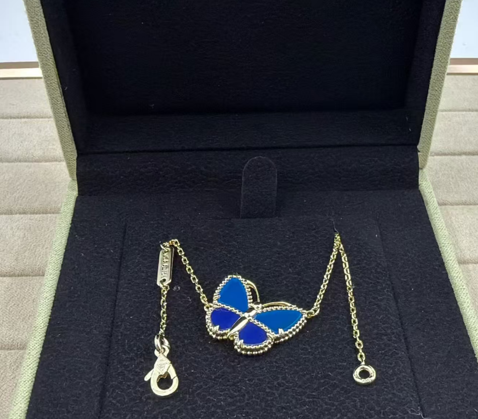 [Luxery]BUTTERFLY BLUE   NECKLACE