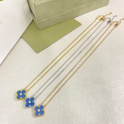 [⭐Luxery]CLOVER 15MM DIAMOND DENIM BLUE CHRISTMAS EDITION