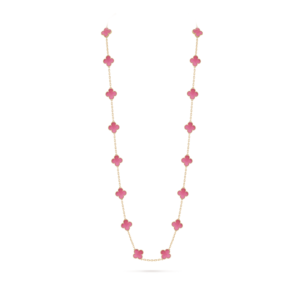 [⭐Luxery]CLOVER 20 MOTIFS  NEW BUBBLE PINK ENAMEL