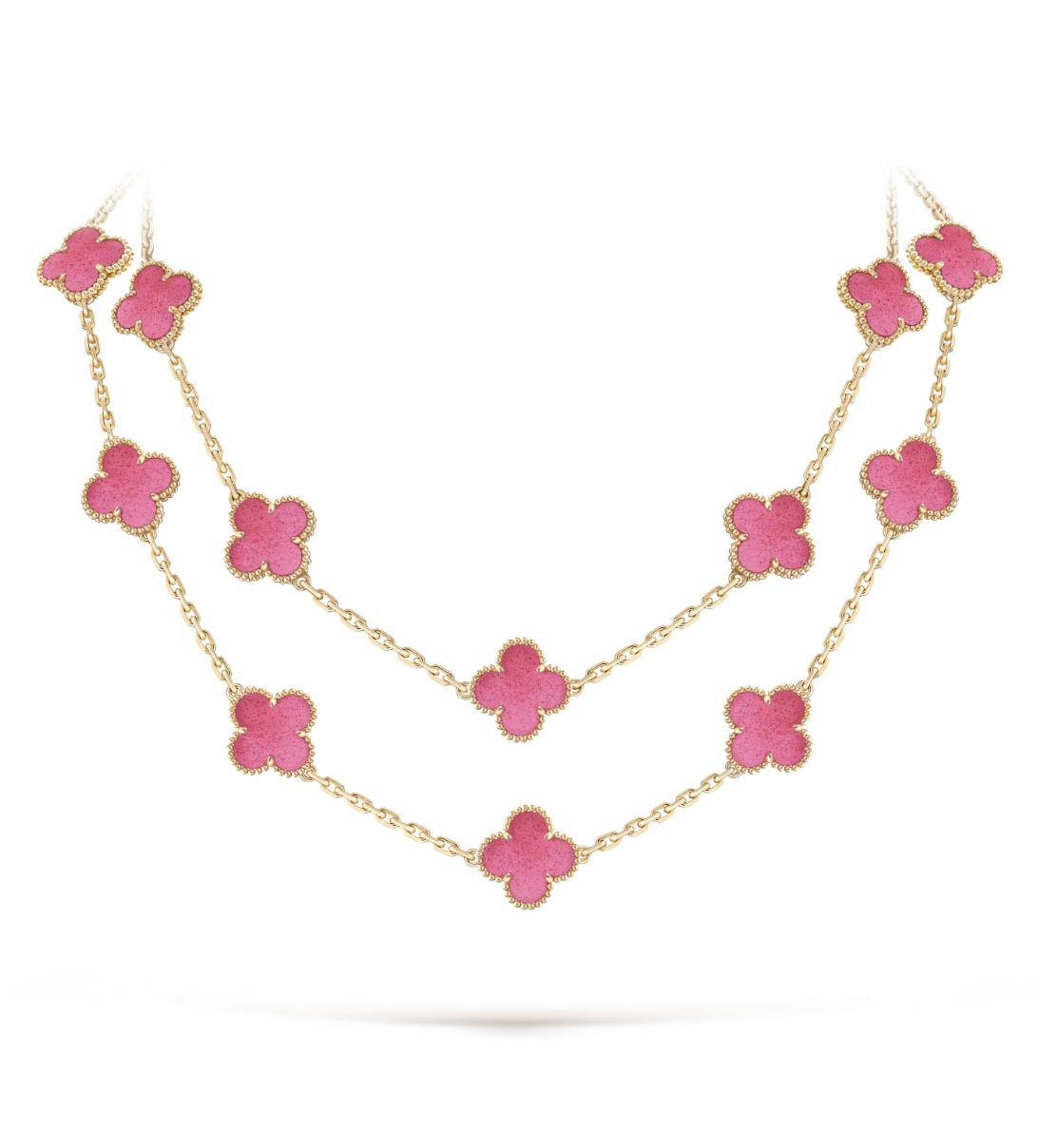[⭐Luxery]CLOVER 20 MOTIFS  NEW BUBBLE PINK ENAMEL