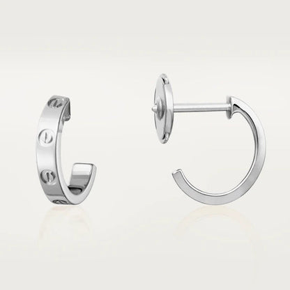 [Luxery]LOVE EARRINGS 2.65MM SILVER