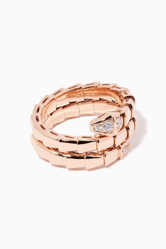 [⭐Luxus] DOPPELREIHIGER DIAMANTRING MIT SCHLANGENDESIGN