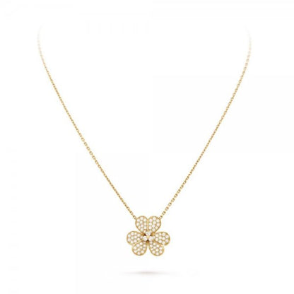[Luxery]FLOWER DIAMOND NECKLACE