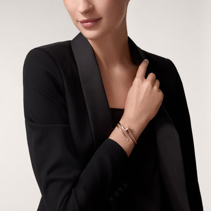 [⭐Luxus]JUSTE ARMBAND 3,5 MM DOPPELREIHE DIAMANT