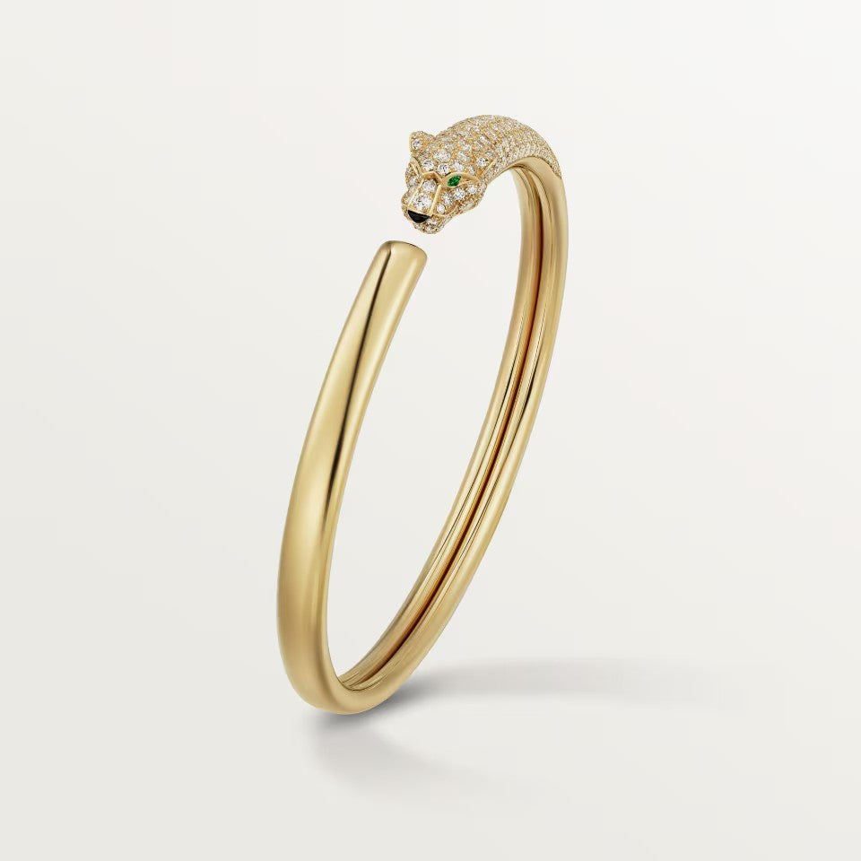 [⭐Luxus]PANTHÈRE HALB-DIAMANT-ARMREIF OFFEN
